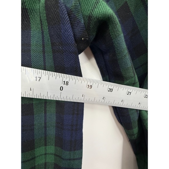 Trovata Birds Of Paradise Plaid Flannel Shirt Green Blue Checkered Cotton Large - Picture 8 of 9